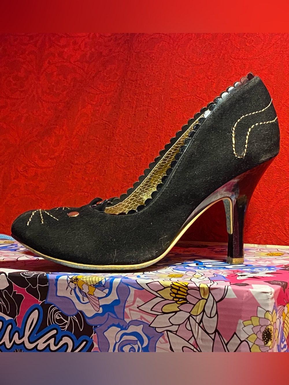 Reserved karensuefoster black cat pumps, 7 - Picture 4 of 15